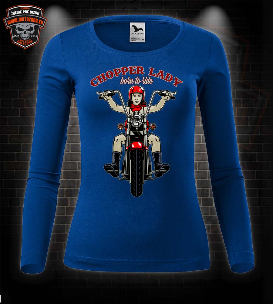 Dámske moto tričko Skull Rider s dlhým rukávom