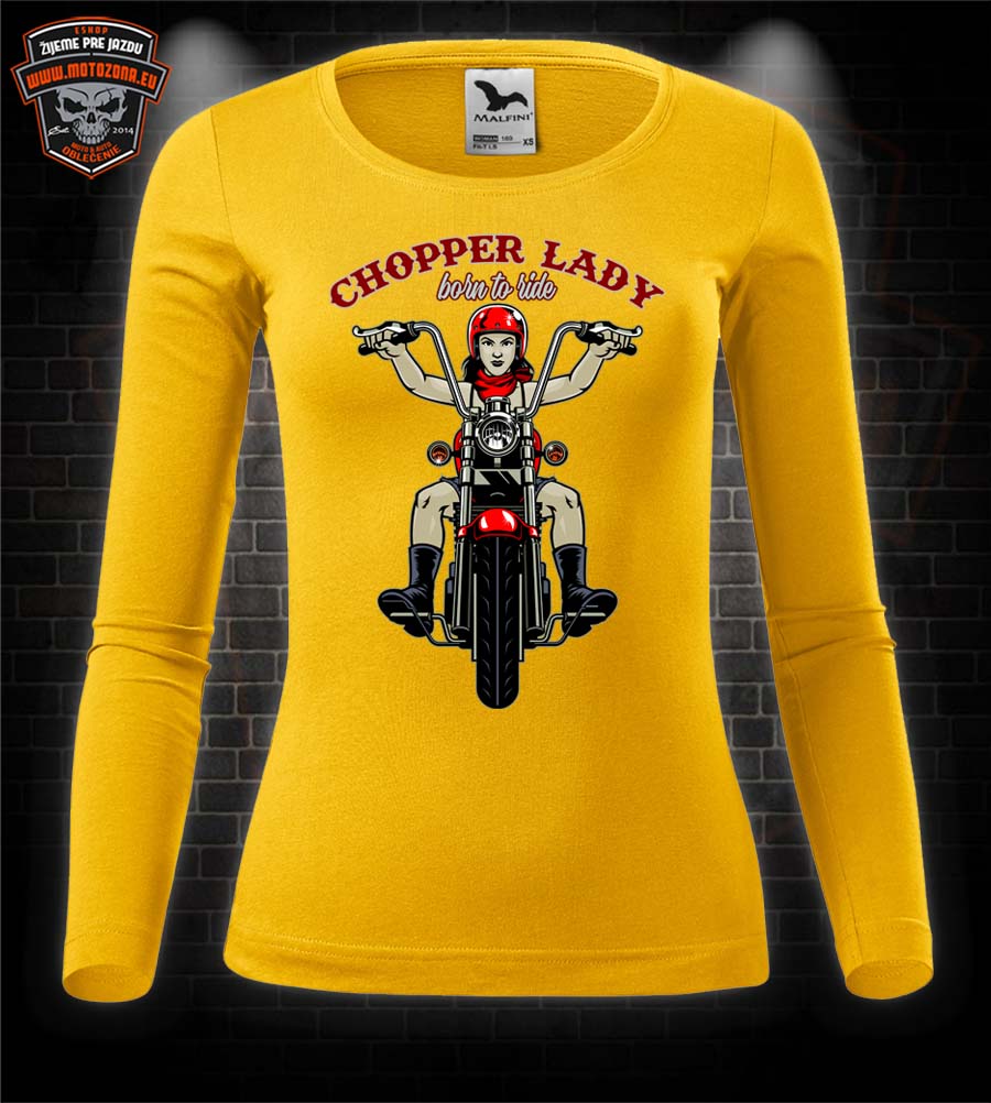 Dámske moto tričko Skull Rider s dlhým rukávom