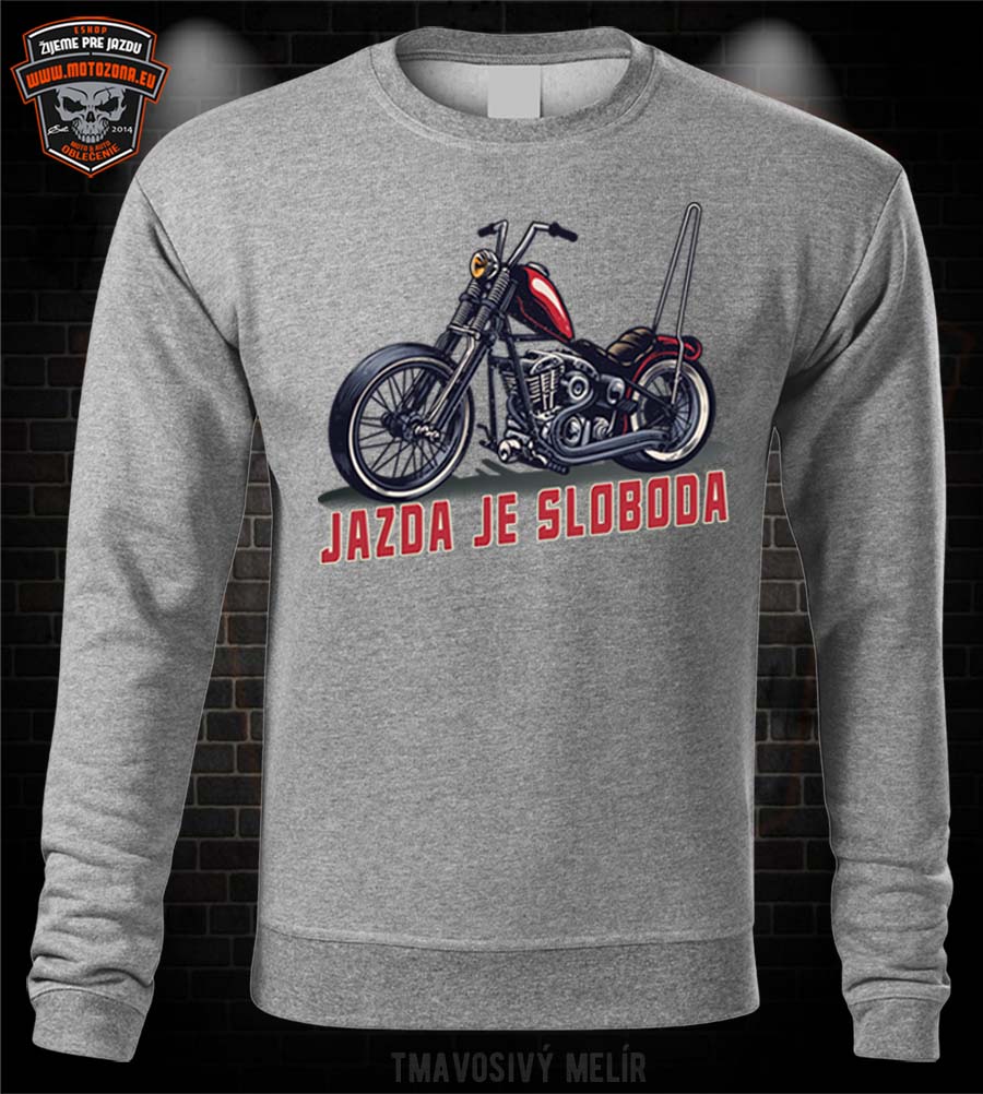 Moto mikina Jazda je sloboda