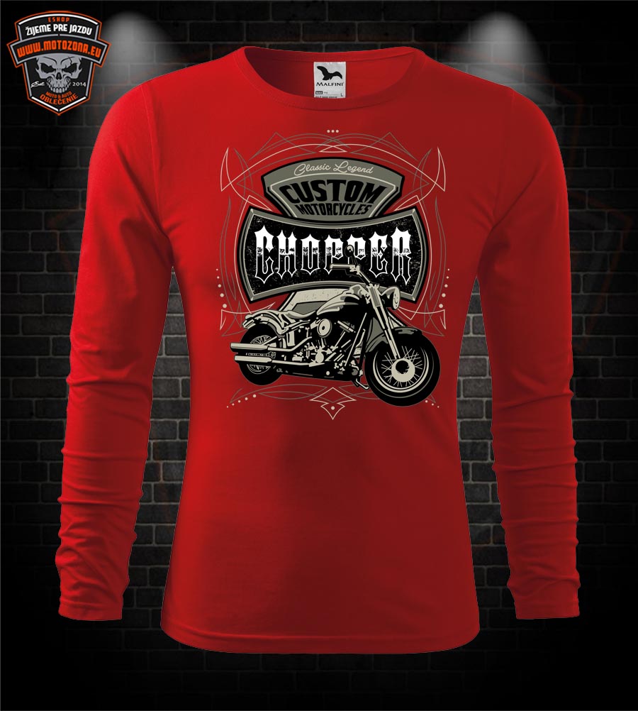 Mototričko s dlhým rukávom Custom Chopper