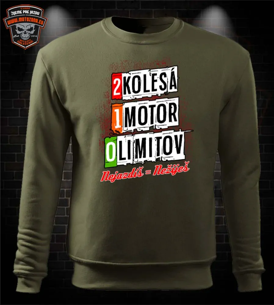 Mikina pre motorkára 2 kolesá - 1 motor - 0 limitov