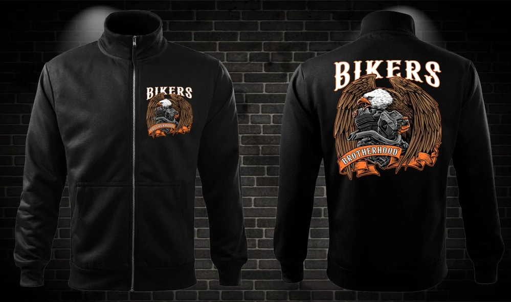 Zipsová moto mikina Bikers Brotherhood