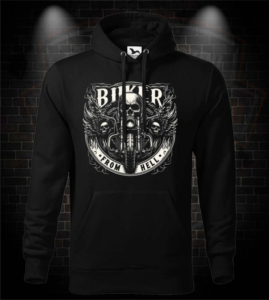 Kapucová mikina Biker from Hell