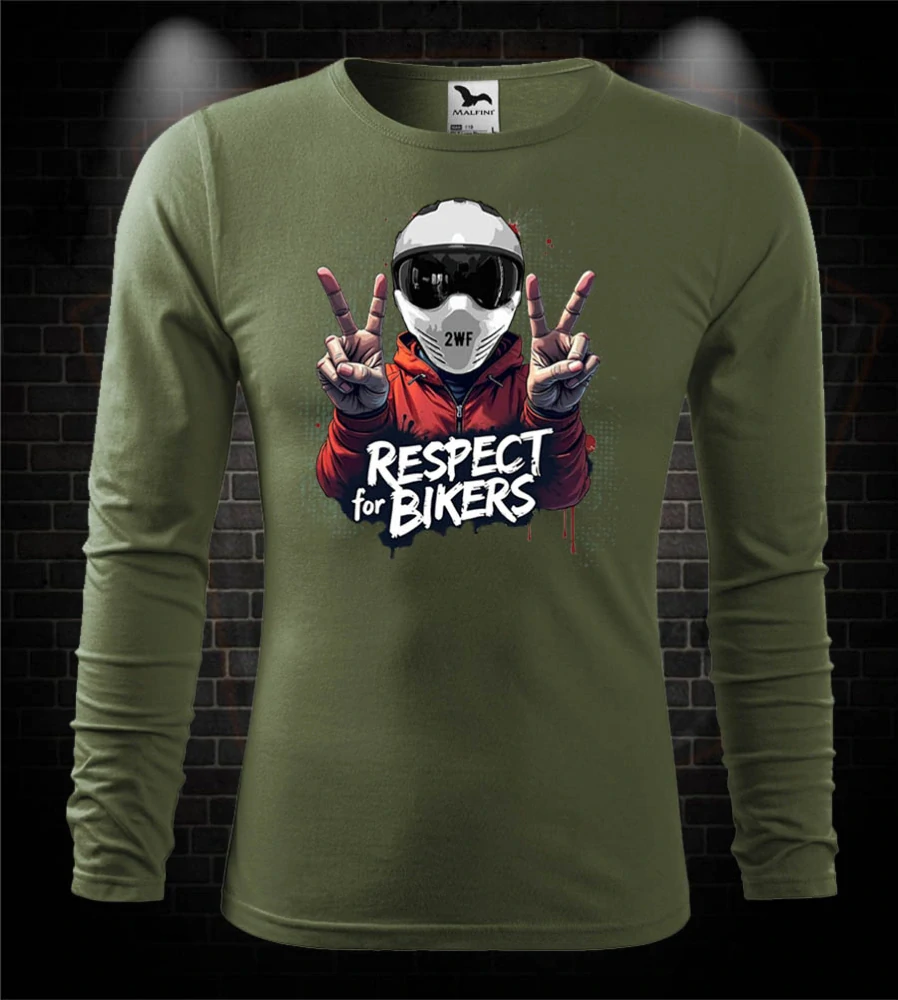 Mototričko s dlhým rukávom Respect for Bikers