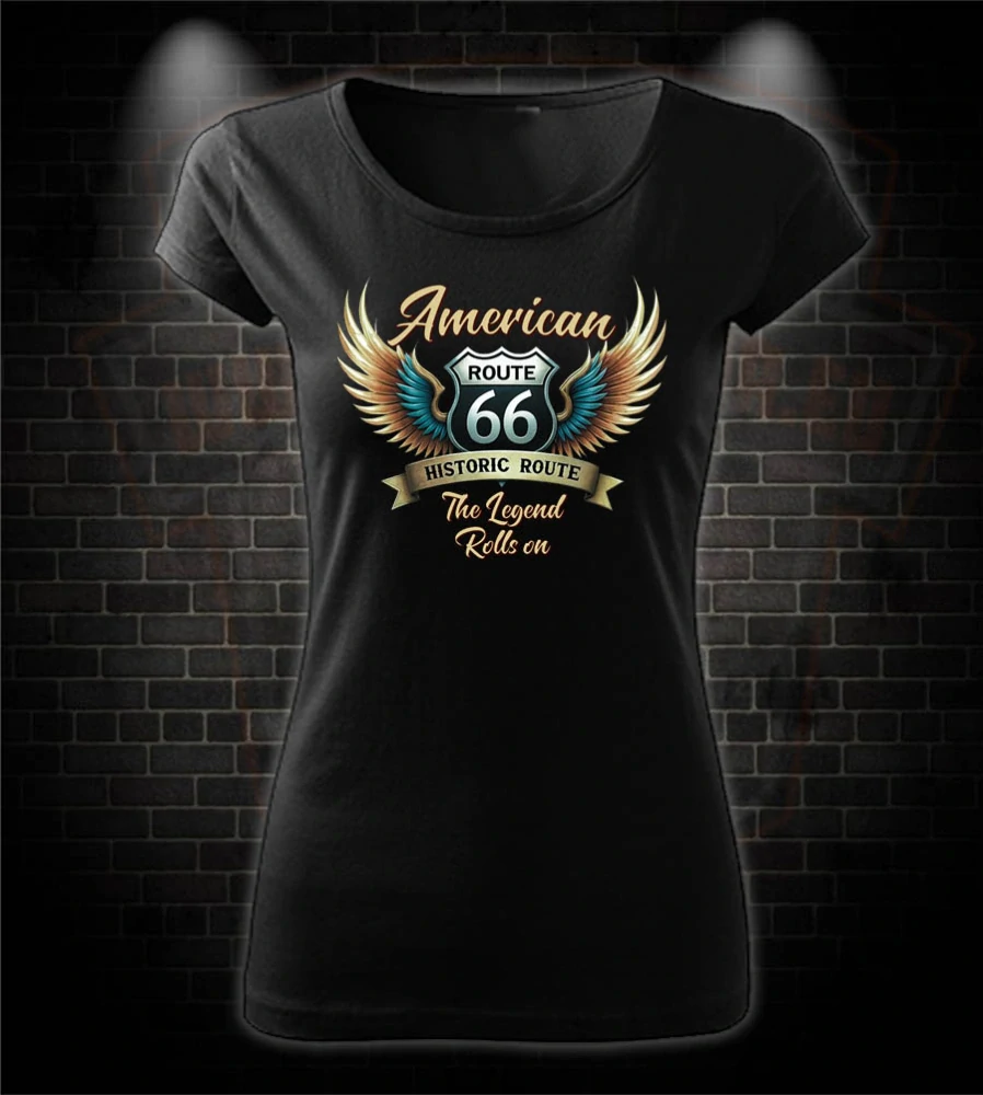 Dámske Tričko s Krátkym Rukávom "American Route 66