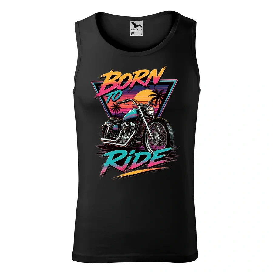 Pánske motorkárske tielko Born to Ride – Retro štýl 80. rokov