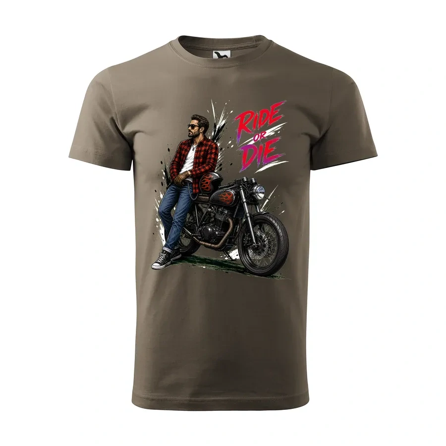 Motorkárske tričko Ride or Die - Cafe Racer | Štýl a sloboda