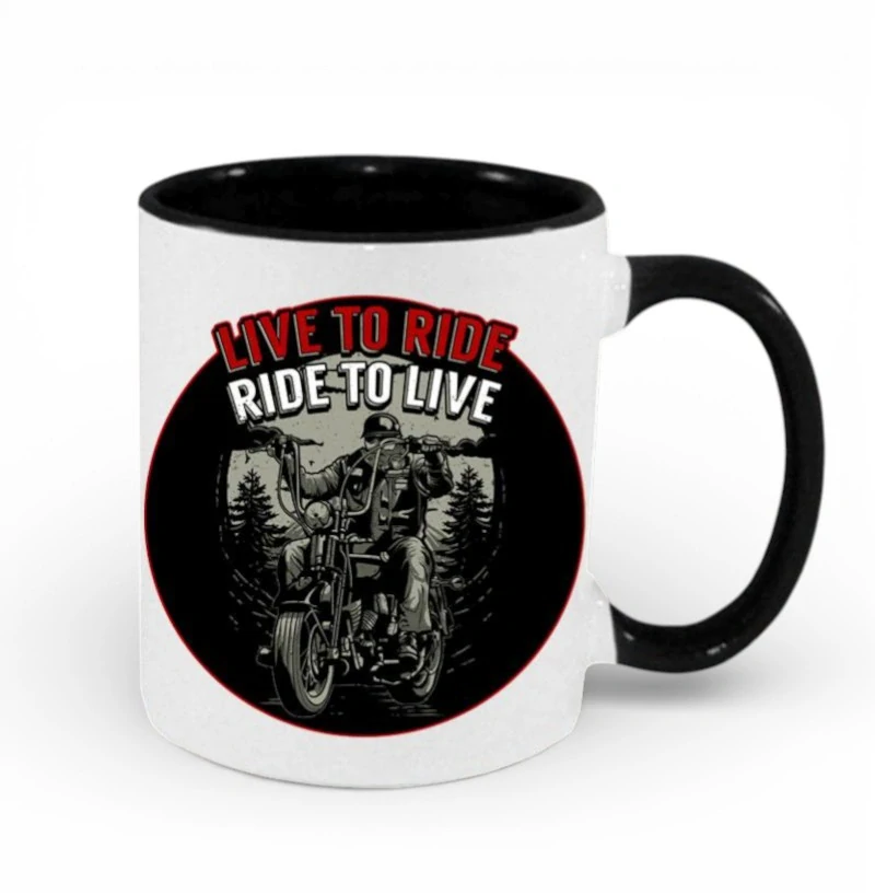 Motorkársky hrnček Live to Ride - Ride to Live