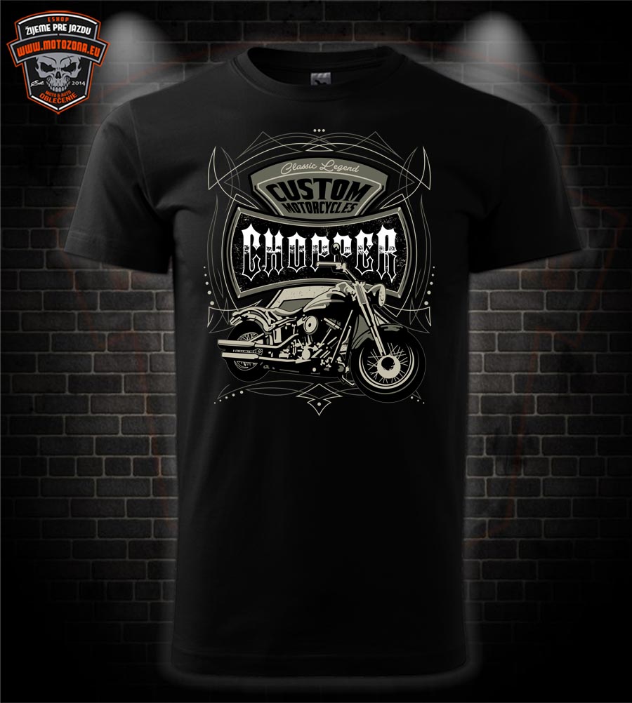 Motorkárske tričko Custom Chopper
