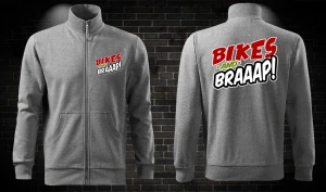 Zipsová moto mikina Bikes and Braaap