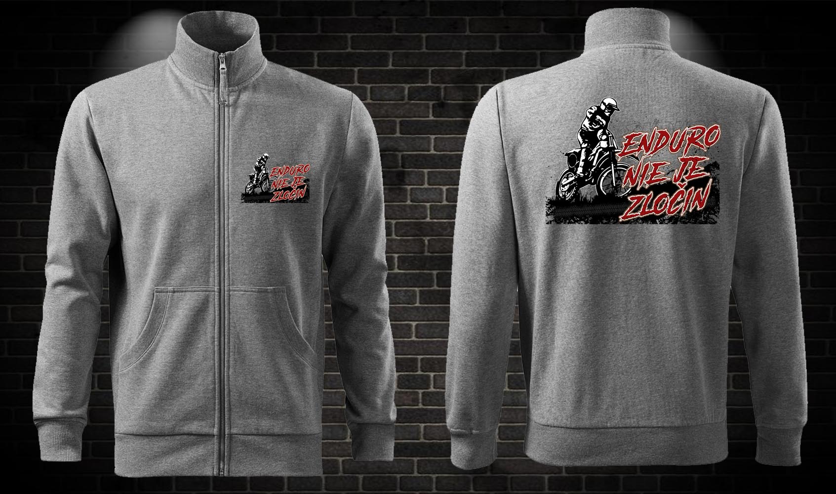 Zipsová moto mikina Enduro nie je zločin