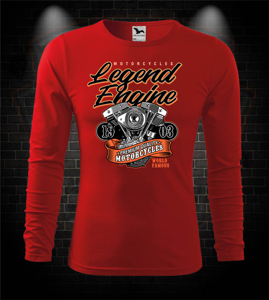 Mototričko s dlhým rukávom Legend Engine - Shovelhead