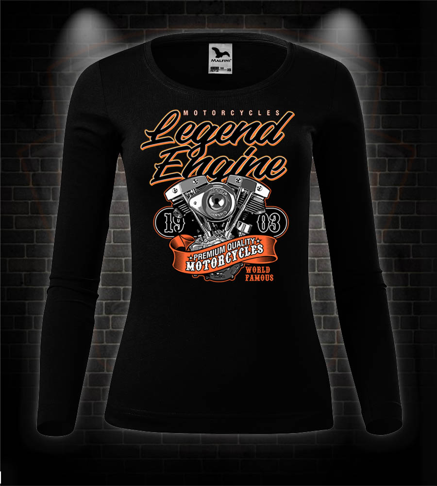 Dámske moto tričko s dlhým rukávom Legend Engine - Shovelhead