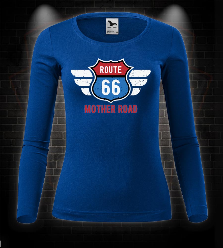 Dámske moto tričko s dlhým rukávom Mother Road - Route 66