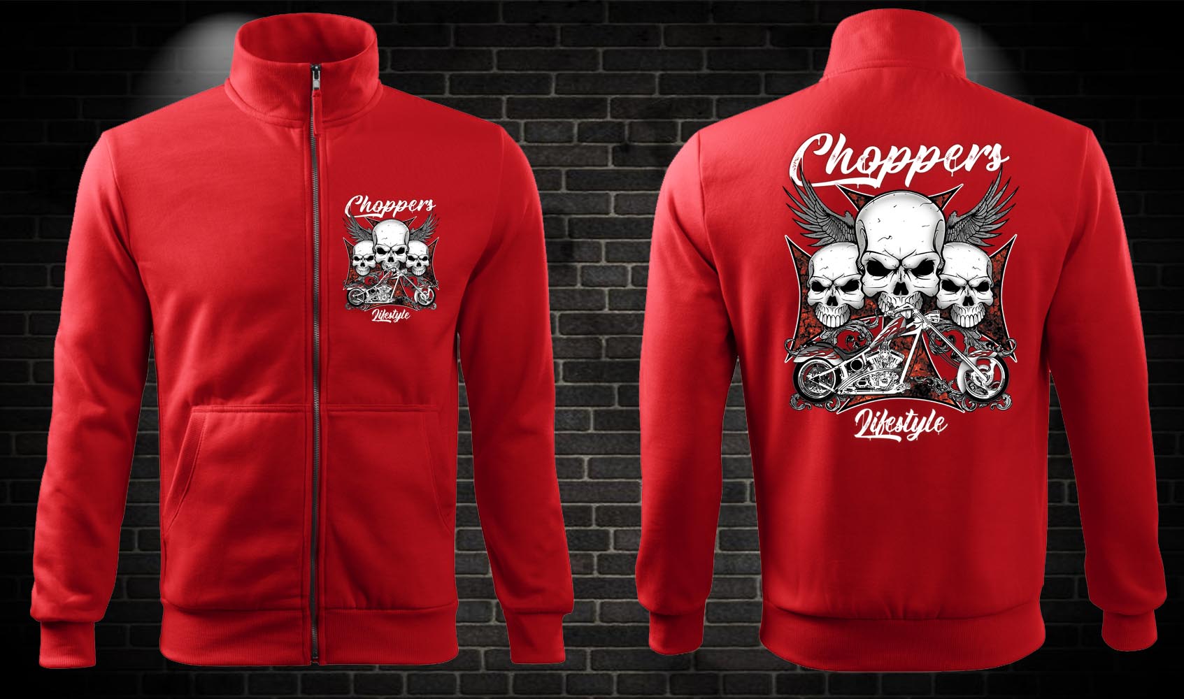 Zipsová moto mikina Choppers Lifestyle