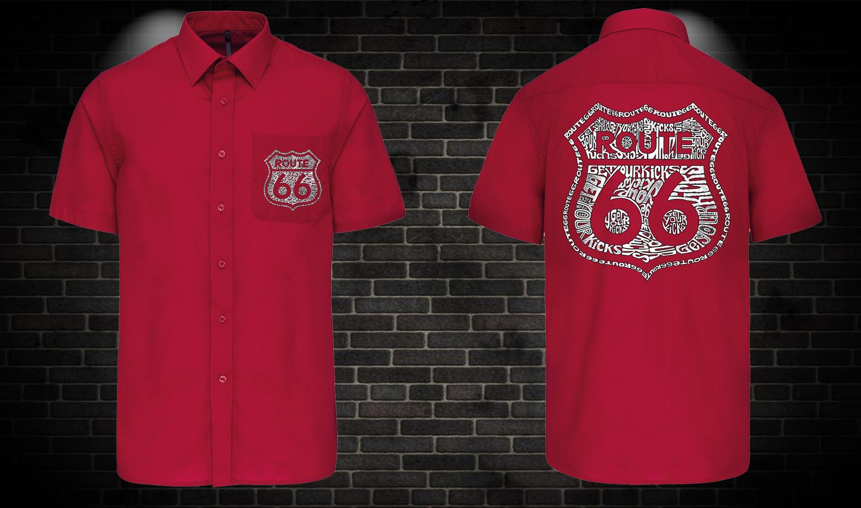 Motorkárska košeľa Route 66