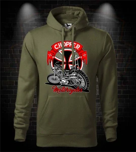 Kapucová motorkárska mikina Chopper Motorcycle