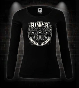 Dámske moto tričko Biker from Hell s dlhým rukávom