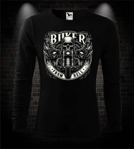 Moto tričko s dlhým rukávom Biker from Hell