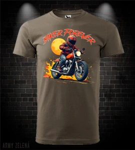 Motorkárske tričko Biker Forever