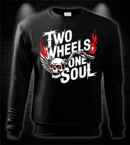 Motorkárska mikina Two Wheels - One Soul