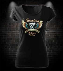Dámske Tričko s Krátkym Rukávom "American Route 66