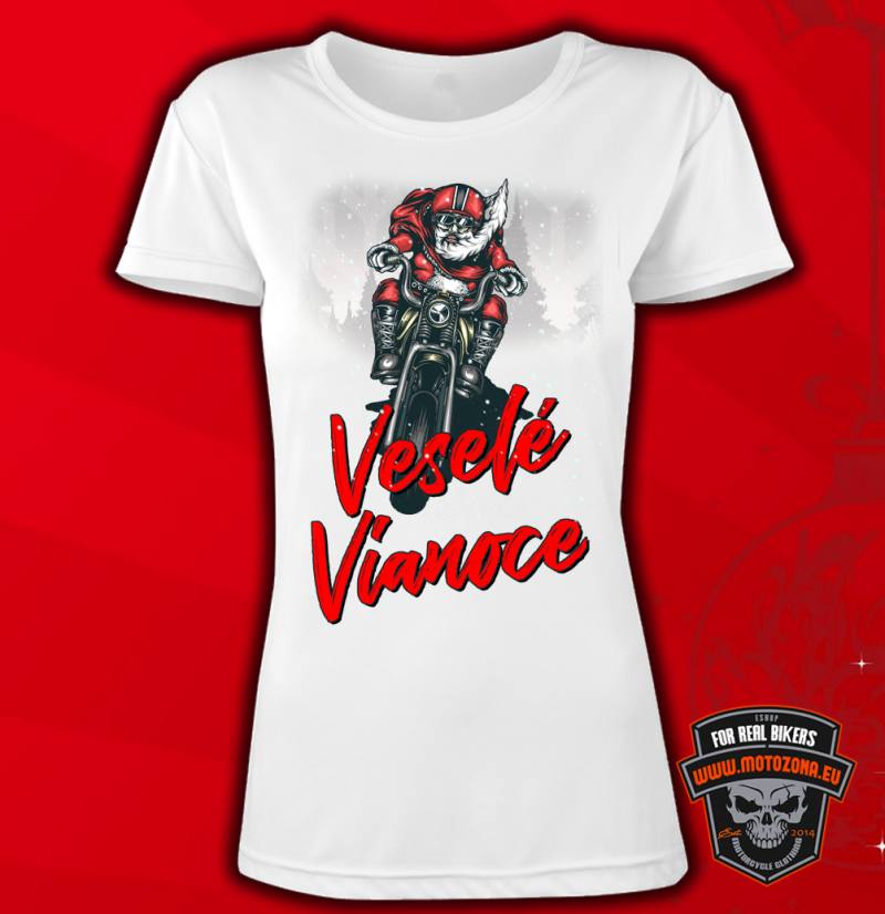 Dámske Vianočné mototričko Veselé Vianoce