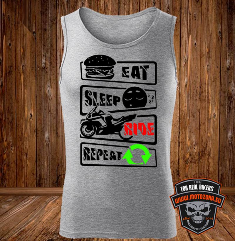 Motorkárske tielko Eat Sleep Ride