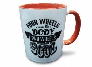 Motorkársky hrnček Two wheels move the Soul