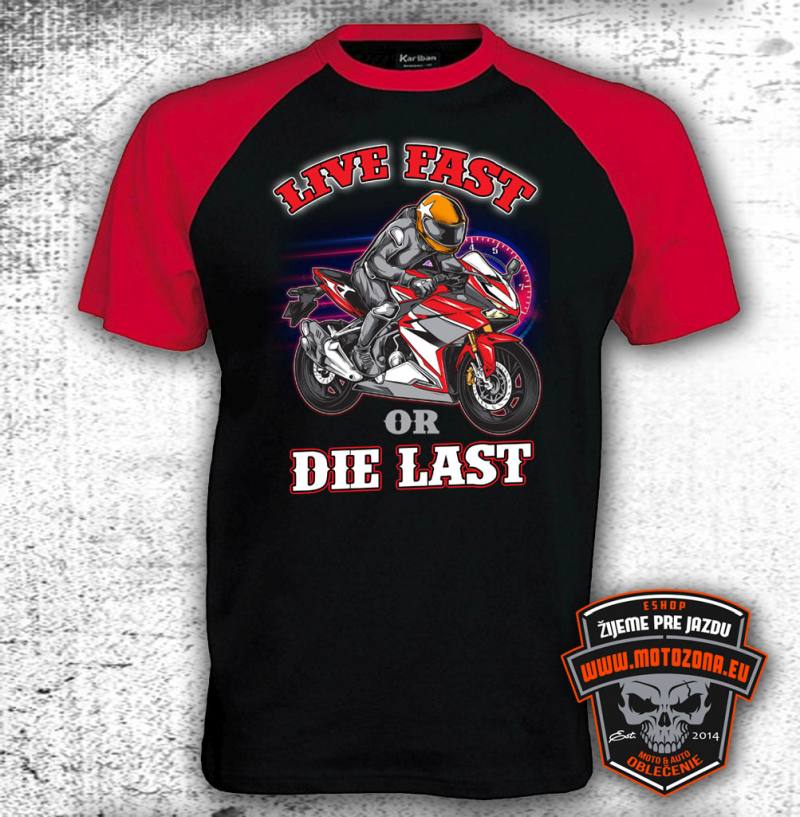 Baseball mototričko Live Fast or Die Last