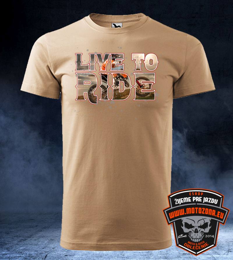 Tričko Live to Ride - Motocross
