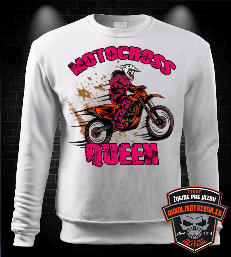 Mikina pre motorkárku Motocross Queen