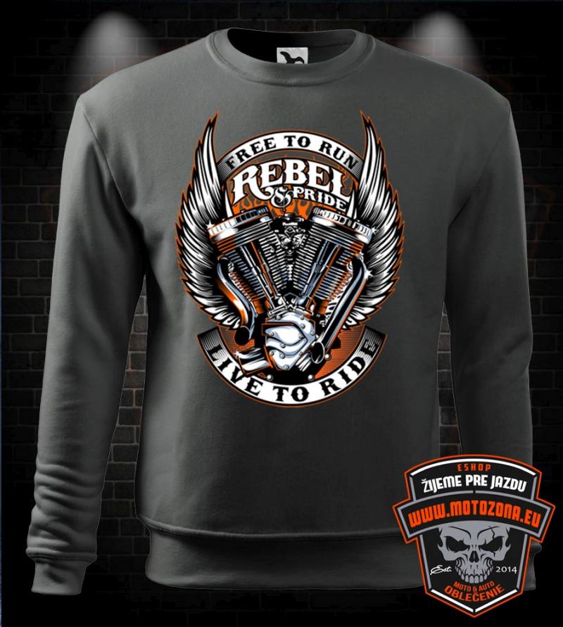 Mikina pre motorkára Rebel and Pride