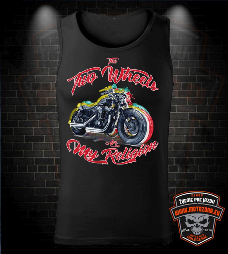 Motorkárske tielko Two Wheels - My Religion