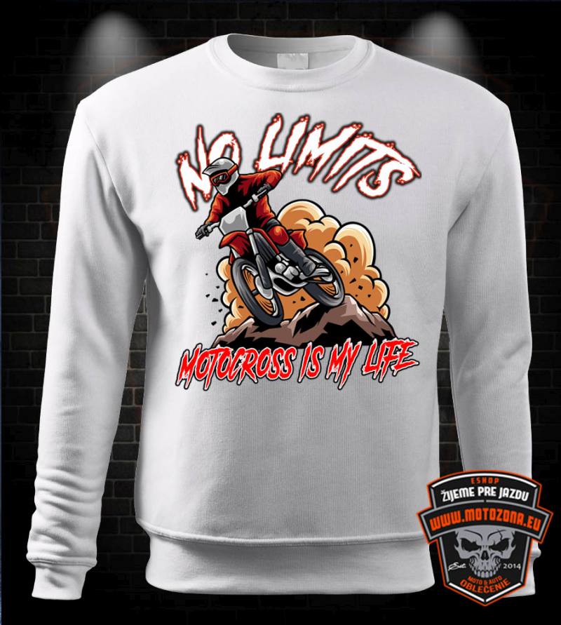 Moto mikina No Limits - Motcross is my Life