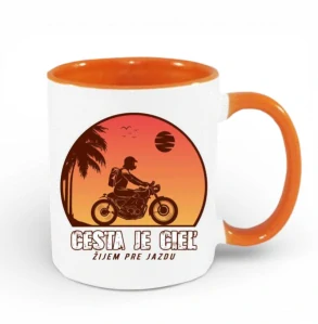 Motorkársky hrnček Cesta je cieľ