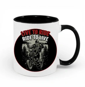 Motorkársky hrnček Live to Ride - Ride to Live