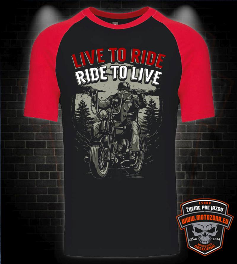 Baseball mototričko Live to Ride - Ride to Live