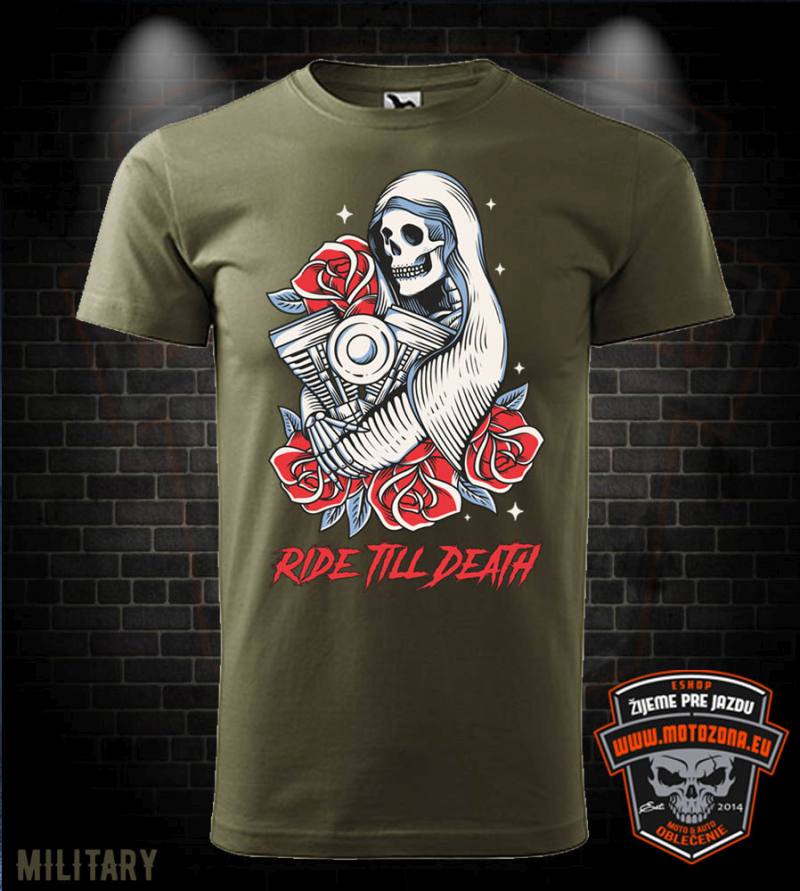 Motorkárske tričko Ride till Death