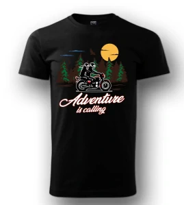 Pánske mototričko Adventure is Calling – Prémiová bavlna 200g/m2