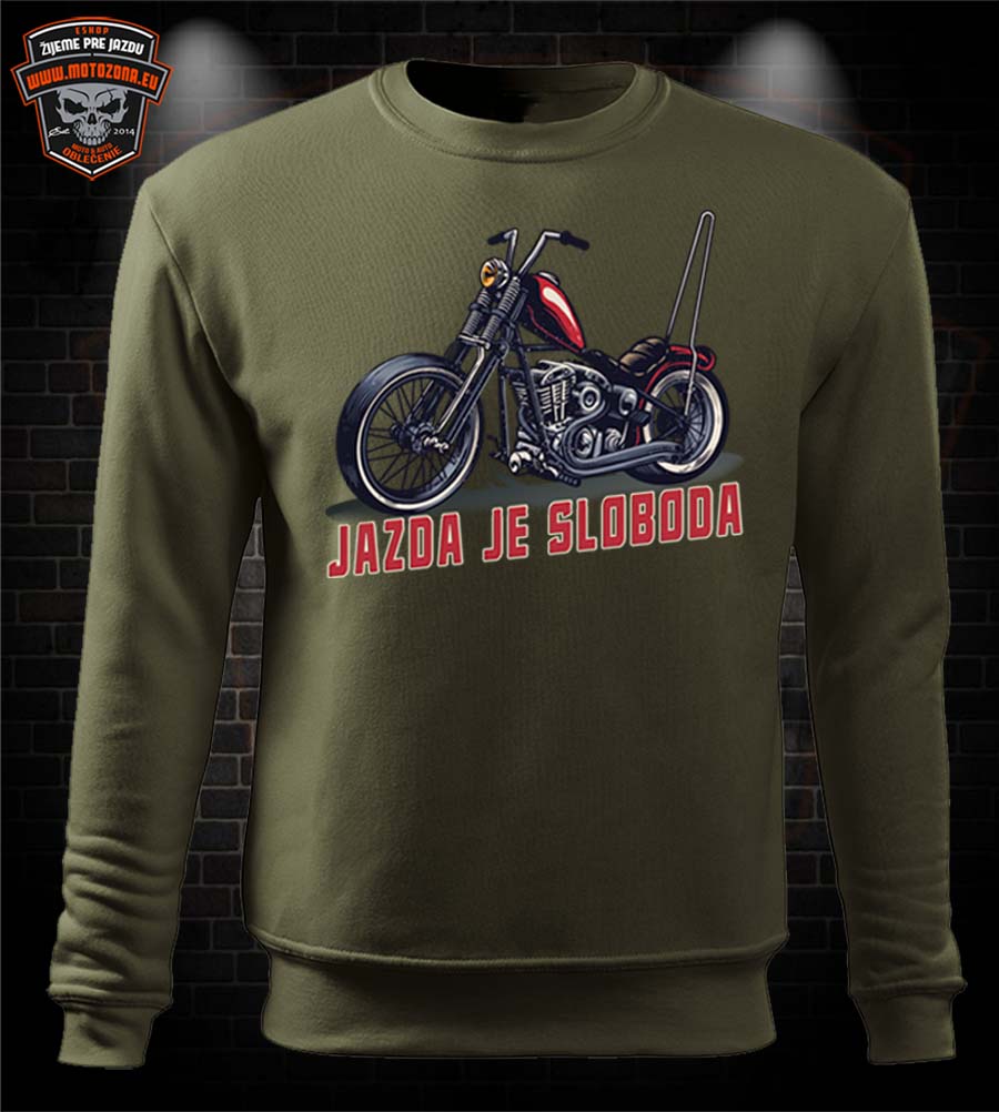 Moto mikina Jazda je sloboda