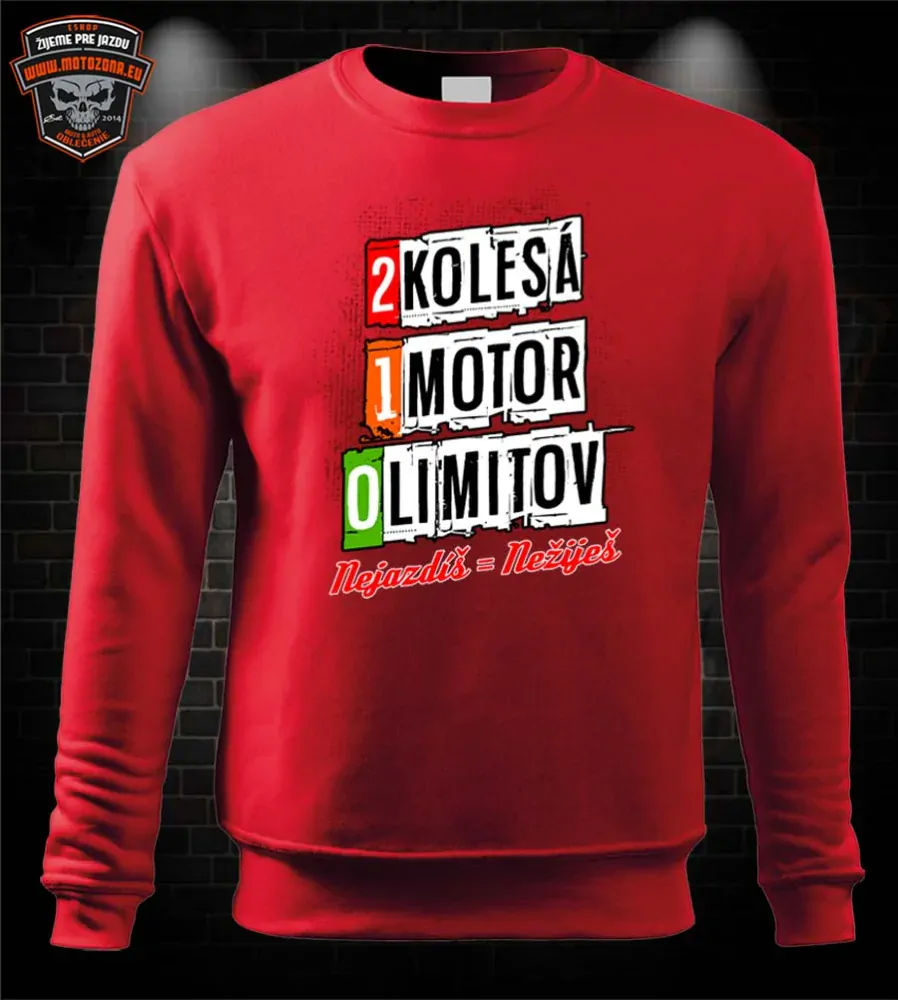 Mikina pre motorkára 2 kolesá - 1 motor - 0 limitov
