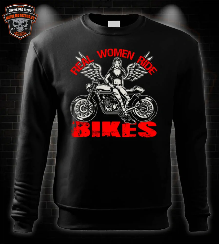 Moto mikina Real women ride bikes