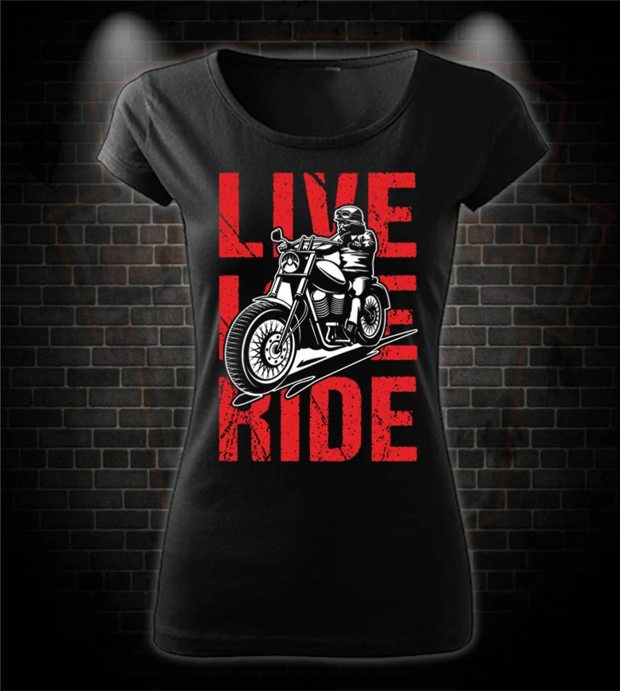 Pánske / dámske tričko Live Love Ride