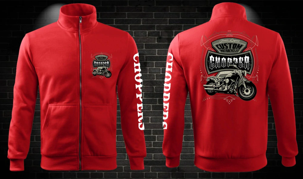 Zipsová moto mikina Custom Chopper