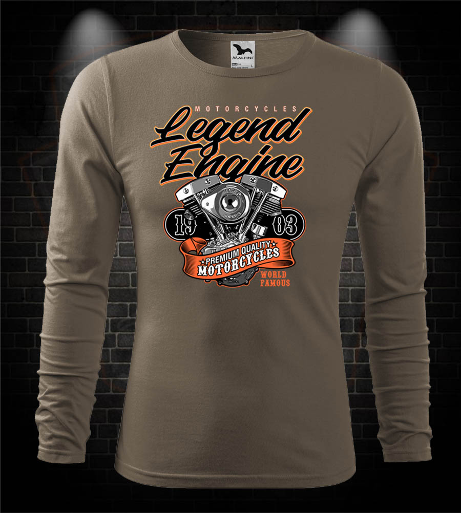 Mototričko s dlhým rukávom Legend Engine - Shovelhead