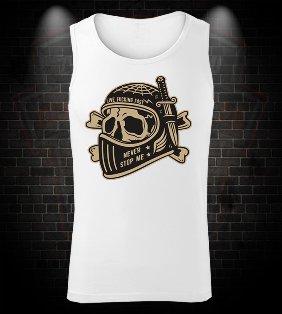 Motorkárske tielko Live Fucking Fast