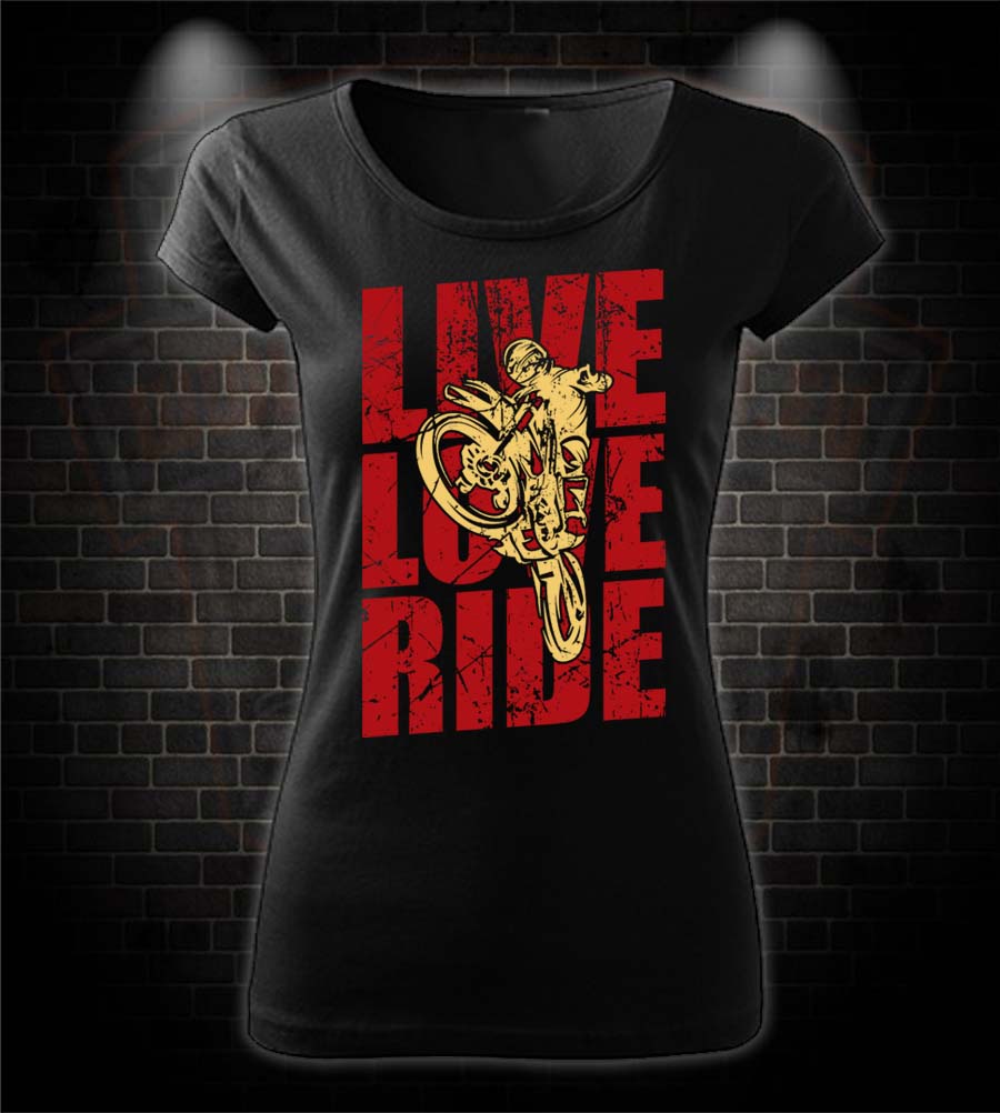 Dámske mototričko Live Love Ride - Motocross