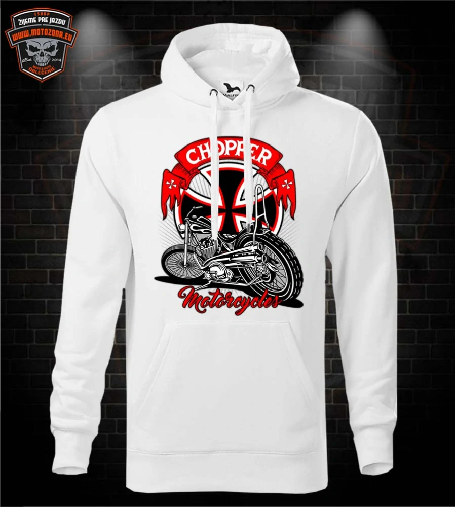 Kapucová motorkárska mikina Chopper Motorcycle