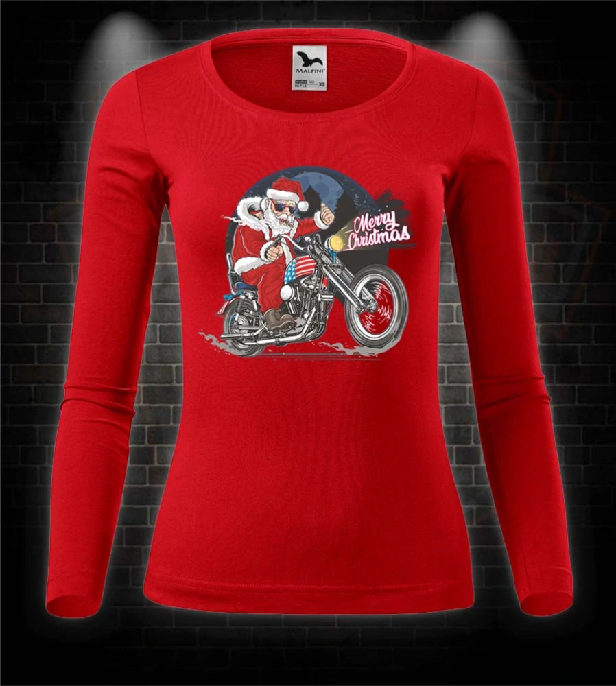 Dámske tričko s dlhým rukávom Merry Christmas